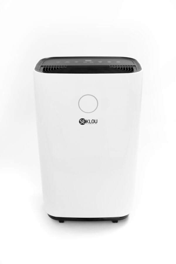 1.deshumidificador compacto silencioso Deshumidificador por compresor Seklou Technology para eliminar humedad en ambientes de hasta 35 m²